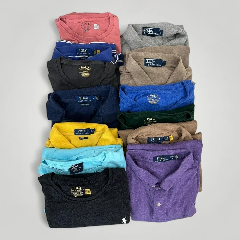Polo Ralph‎ Lauren Shirt Lot Mens S-2XL 13 Piece Polos Tees Crew V-Neck Assorted